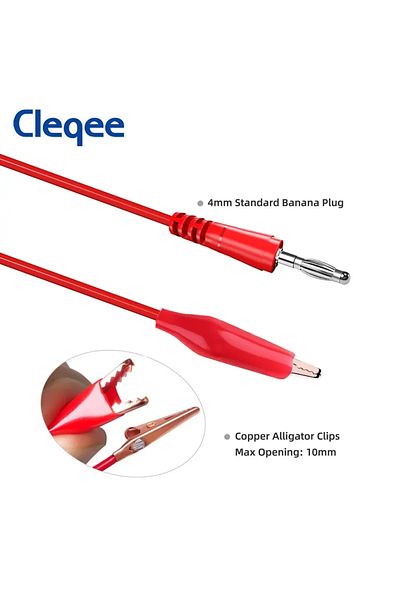 CLEQEE P1920 Automotive Back Probes kit 4mm Banana Plug to Alligator Clip Multimeter Test Leads N...