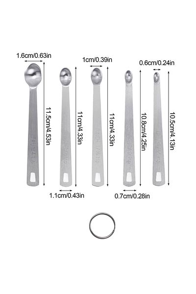 Choice 5pcs/Set Small Measuring Spoons Seasoning Dry And Liquid Ingredients Kitchen Stainless Steel Mear...