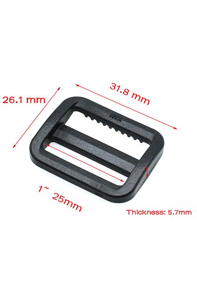 Choice Webbing Size 25mm 10pcs Plastic Tri-glides Slider Adjustable Buckle Moll Tactical Bag Parts Webbing