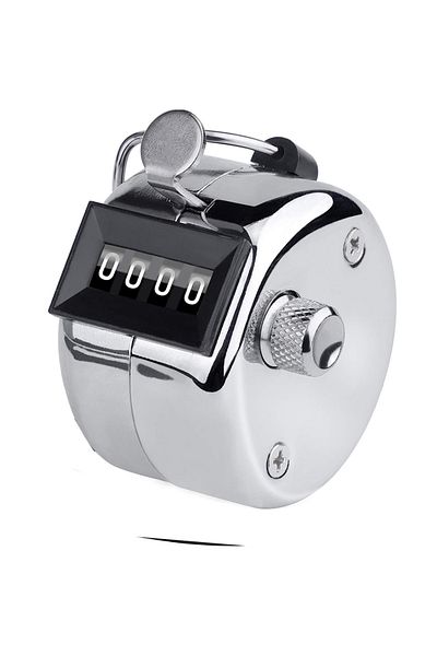 Ninth World Style 1 Metal Handheld Tally Counter 4-digit Number Count Clicker Counter, Hand Mechanical Counters