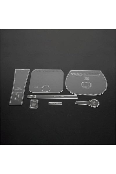 Choice Aa Yomdid 7pcs Acrylic Leather Tool Template Vintage Shoulder Bag Handbag Pattern Stencil Template O