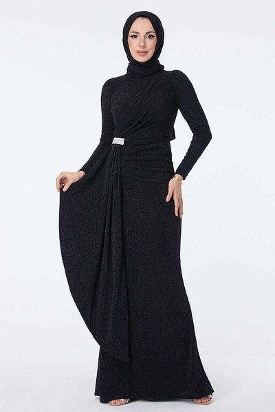TOFİSA 23120SIYAH Вечірня сукня