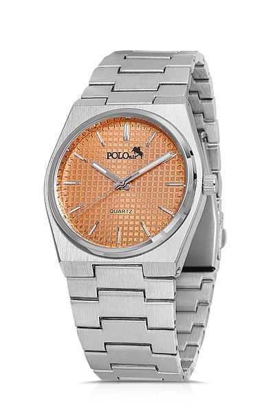 Polo Air Stylish Men's Wristwatch Silver-Orange PL-0861E3x