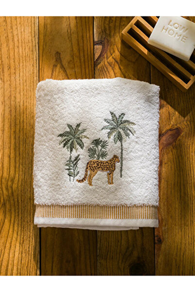 LC Waikiki LCW HOME Біла рушник для обличчя з вишивкою 50x80 см