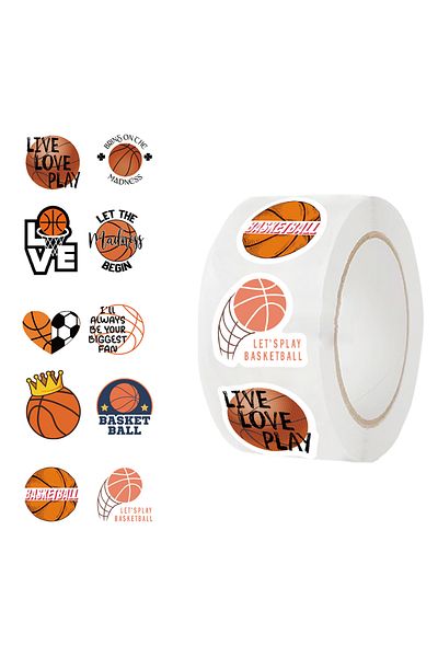 Choice 500pcs All 500pcs Basketball Sports Roll Stickers Suitable Luggage Motorcycle Laptop Diy Classic Toy