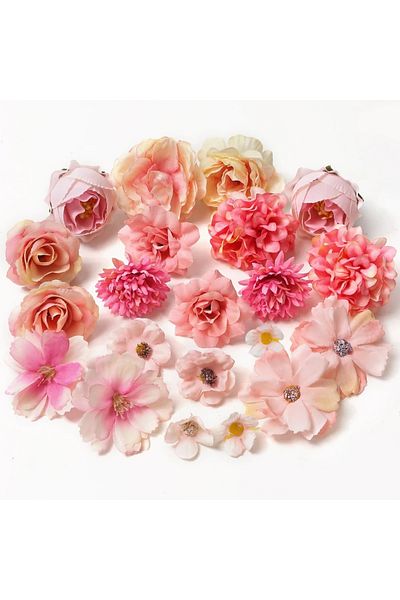 Choice Pink Rose Mixed Artificial Flowers Wedding Marriage Decoration Fake Flower For Home Room Decor Diy C