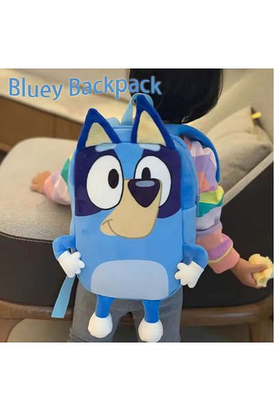 Choice B Bluey Big Bluey Family Schoolbag Cartoon Bingo Friends Plush Backpack Picnic And Travel Snack Bag