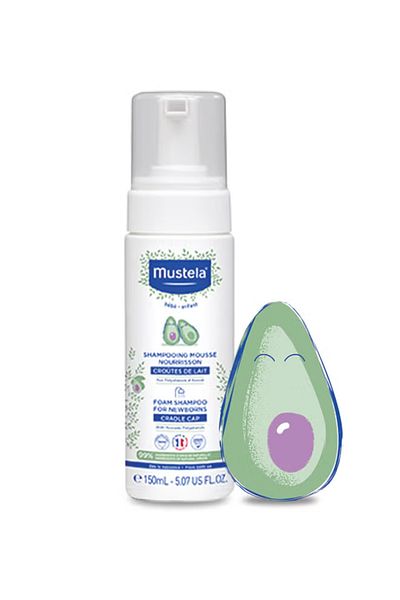 Mustela Natural Origin Foam Shampoo With Avocado Polyphenols for Newborns, 150ml