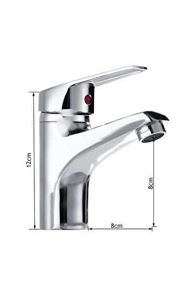 Choice Silver Bathroom Faucets Hot and Cold Mixer Brass Tap Vanity Kitchen Deck Mounted Single Lever Sink B