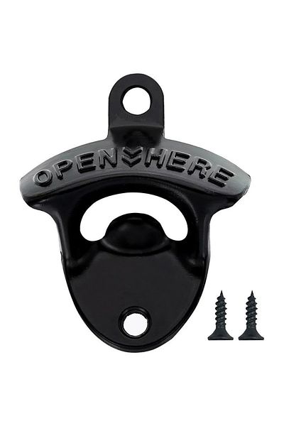 Choice Black 1pcs Zinc Alloy Wall Bottle Opener Kitchen Bottle Opener Retro Alloy Wall Mounted With Screws