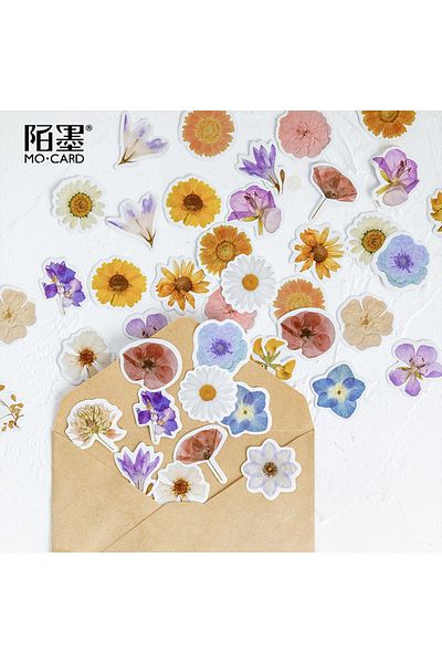 Choice Yellow 46pcs/set Autumn Flower Sticker Diy Scrapbooking Diary Planner Decoration Sticker Album