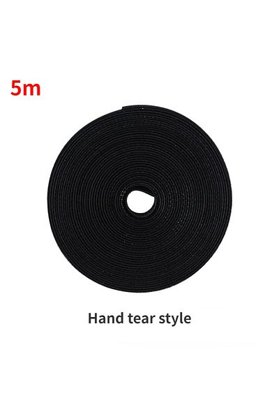 Choice Hand Tearing Black5m New 5m Cable Organizer Cable Management Wire Winder Tape Earphone Mouse Cord Ma
