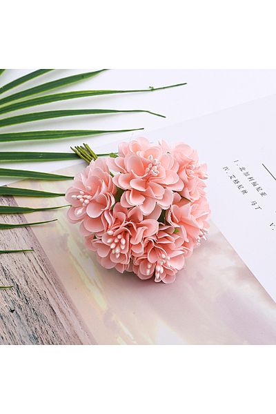 Choice 6pcs Champagne 6/60pcs Silk Stamen Artificial Flower Bouquet Wedding Party Decoration Diy Handmade W