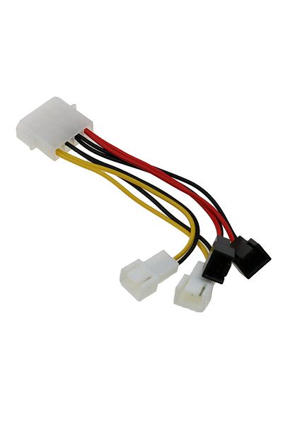 Ninth World موصل محول كابل طاقة مروحة 4 دبابيس من Molex إلى 3 دبابيس 12 فولت لكابلات مروحة تبريد الكمبيوتر