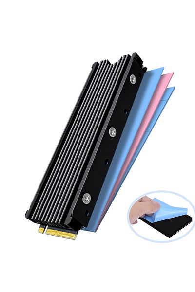 JEYI Black M.2 2280 Ssd Heatsink Support Ps5 Pc, Nvme Ngff 2280 Ssd Double-sided Heat Sink Cooling W