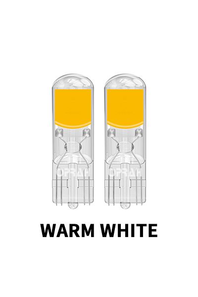 KALADA مصباح T10 أبيض دافئ قطعتان T10 W5w 194 Led Cob زجاجي T15 W16w Sapphire Drive-free Dome Light Auto Bra