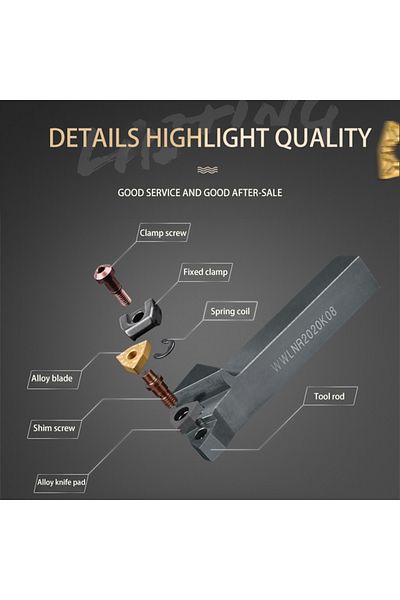 kakarot No Insert Wwlnr2020k08 Wwlnr2020 Wwlnr2525 Wwlnr3232 External Turning Tool Holder Wnmg Carbi