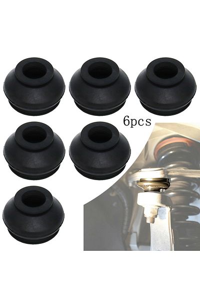 Choice 6 Pcs Universal Black Rubber Tie Rod End Ball Joint Dust Cover Car Suspension Steering Ball Joint...