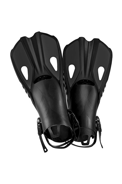 Choice زعانف غطس سوداء مقاس S/M وزعانف سباحة قصيرة للغوص وأحذية الضفادع وشبكات البط قابلة للتعديل من السيليكون للسفر