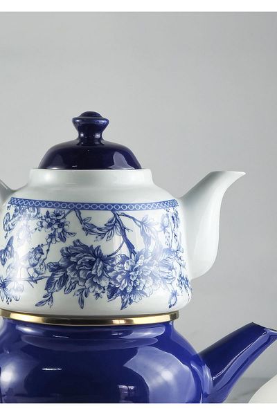 HomeTarz 3.5 Liter Flame Enameled Porcelain Teapot Set - Kettle and Teapot Set