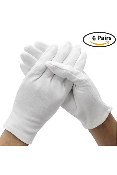 Choice S White 6pairs 12pairs White Cotton Work Gloves For Dry Hands Ceremonial Handling Film Jewelry Silve