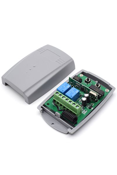 KUANGZIPENG Universal 433mhz Remote Control Garage Door Receiver 2ch 12v 24v Controller Gate Opener 433.92mhz...