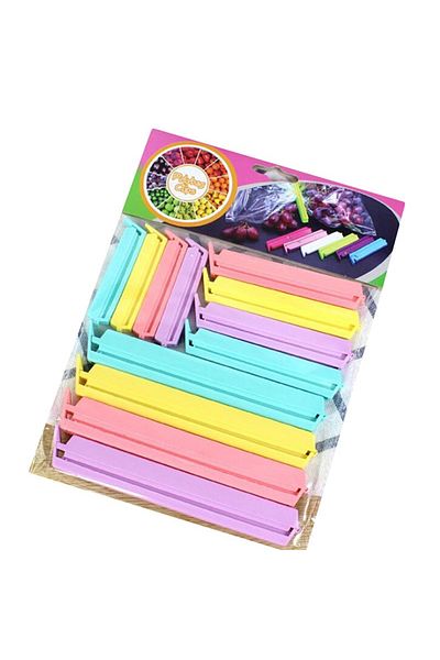 Choice Bag Clips 12pcs Portable New Kitchen Storage Food Snack Seal Sealing Bag Clips Sealer Clamp Plastic