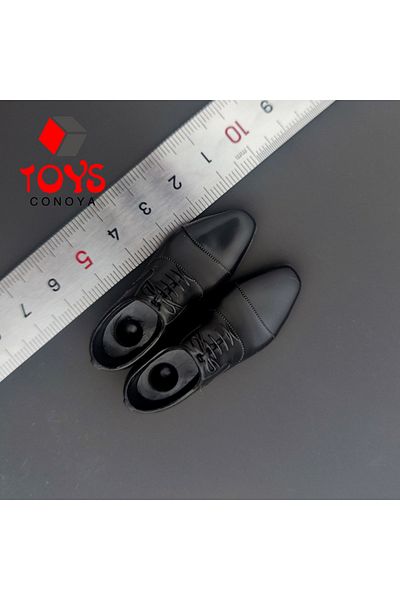 Choice Black 1/6 Scale Male Black Brown Leather Shoes Solid Gentleman Shoes Model Fit 12'' Soldier Action F