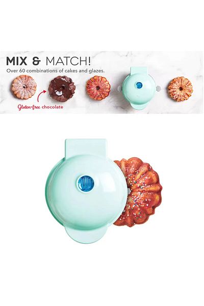 Choice US 1 Blue Portable Mini Cake Machine Heating Block Easy to Clean Breakfast Machine Suitable for Kitc