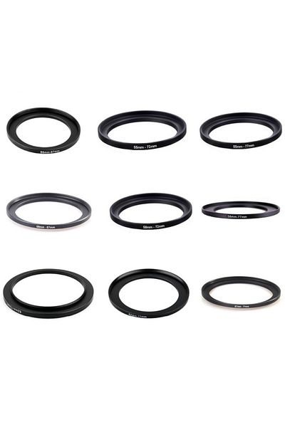 Choice 67-77mm 40.5-62 55-67 55-72 55-77 58-67 58-72 58-77 62-72 62-77 67-77mm Metal Step Up Rings Lens Ada
