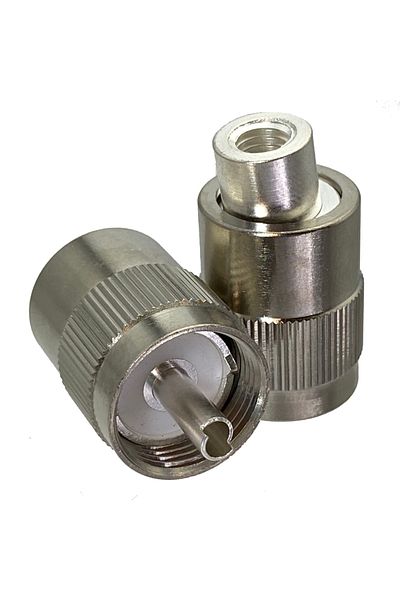 TTVXO 1pcs Connector Uhf Male Pl259 Plug Solder Rg58 Rg142 Lmr195 Rg400 Rf Cable Silver