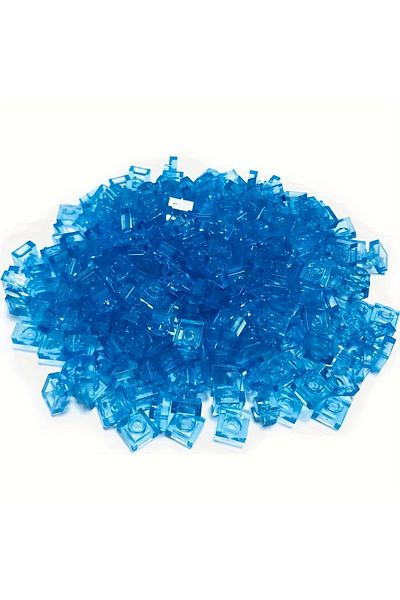 Choice Light Blue 100pcs Transparent 1x1 Dot Thin Brick Small Particles Building Blocks Transparent Parts T
