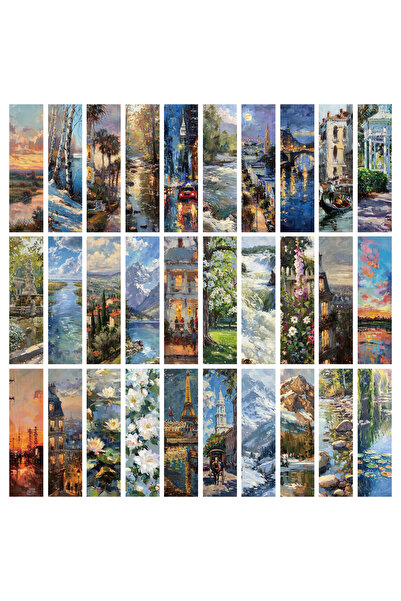 Choice 30 قطعة من اللوحات الزيتية ذات المناظر الطبيعية، علامة مرجعية لغرفة ال...