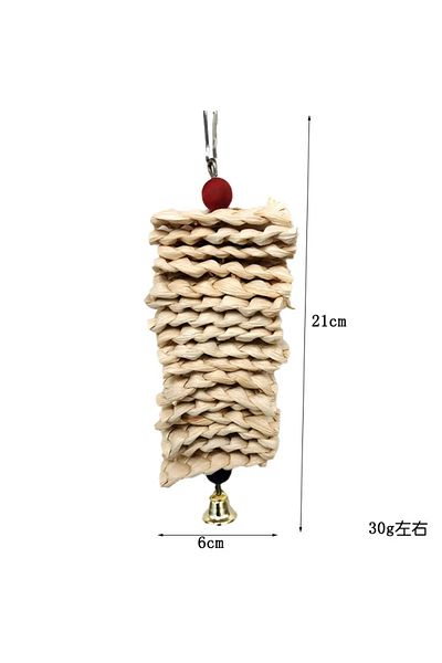 Choice A Bird Toys Chewing Toy Parrot Cage Bite Toys Corn Husks Color Wood Beads Entertainment Toys For Sm.