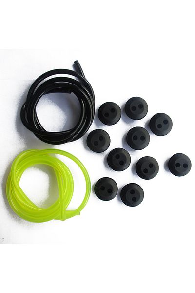 Choice 12pcs 2 Holes Fuel Tank Grommet Rubber With Fuel Line Pipe For Brush Cutter Grass Trimmer Rubber ...