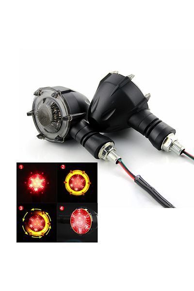 Choice Red Turn Yellow Motorcycle Led Turn Signal Lights Led Amber Flowing Blinker Universal Motorbike Indi