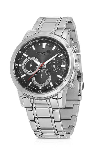 Polo Air Men's Wristwatch Silver-Black PL-0854E5x