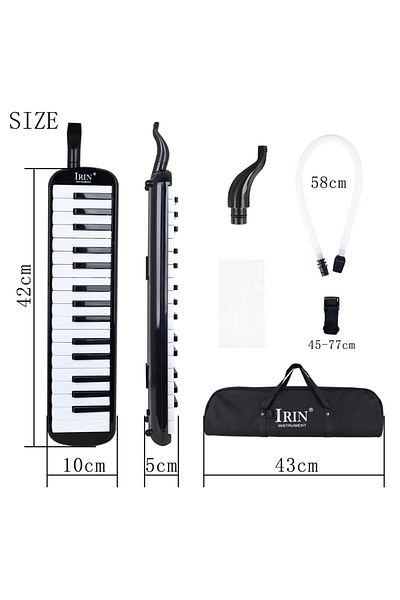 IRIN 32 Keys Black Melodica 32/37 Keys Piano Keyboard Mouth Organ Harmonica Musical Instrument