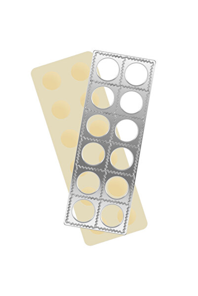 Choice مجموعة B من 12 فتحة لصانعة الرافيولي، صينية قالب رافيولي 10/12 فتحة، صانعة معكرونة بيلميني من كيتشن إيد باس