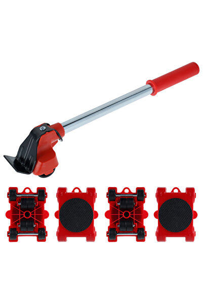 Choice مجموعة أدوات رفع الأثاث الثقيلة الحمراء المكونة من 5 قطع، 440/880 رطل،...