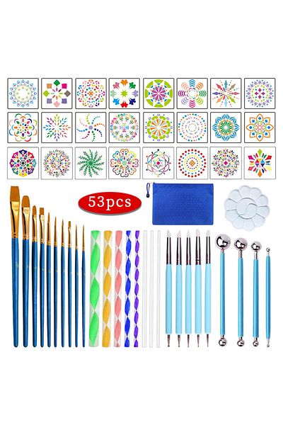 Choice 53pcs 53/35pcs Diy Stone Mandala Dotting Tools For Painting Rock Stone Pen Embossing Starter Drawing