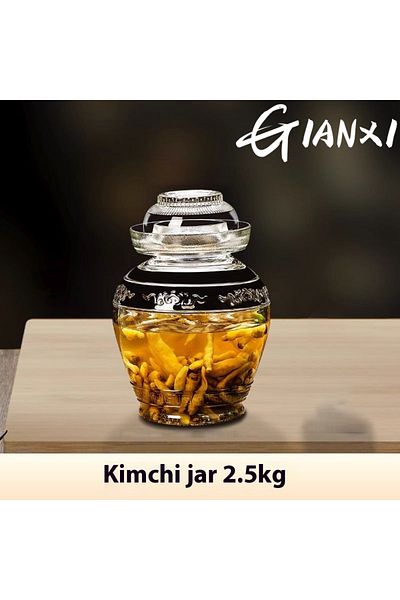 Choice 2.5 Kg Gianxi Pickle Jar Food Grade Extra-large Thickened Glass Jar Sealed Jar Pickle Jar Household
