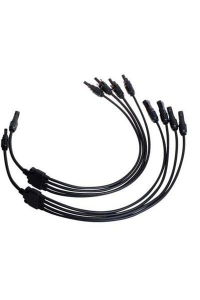 Choice 1pair 4y Solar Style Y Branch Adapter Connectors 1 To 4 Male And Female Panel Cable Photovoltaic ...