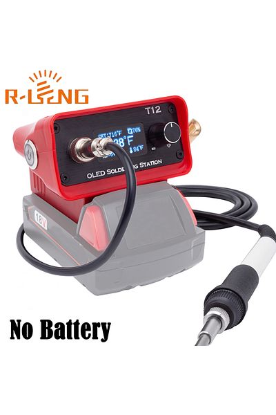 Choice OLED T12 Soldering Iron Station Adjustable Welding Station For Milwaukee 18V Li-ion Battery for D...