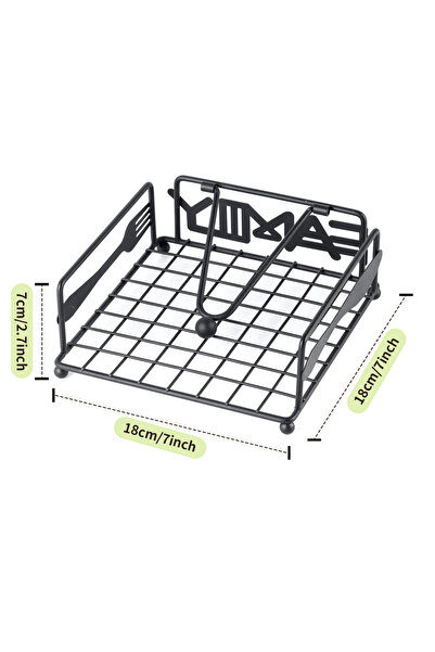 Choice صندوق مناديل أسود، صندوق تخزين مناديل، رف تخزين مناديل ورقية للحمام وا...