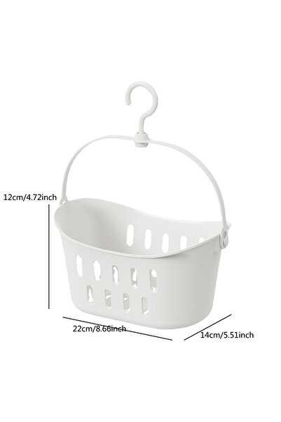 Choice سلة تصريف معلقة للحمام باللون الأبيض مع رف لتخزين حوض الاستحمام وحامل ...