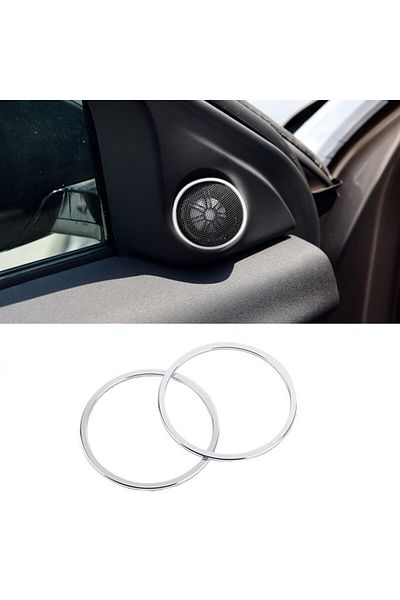 Choice Silver Car Door Audio Speaker Cover Trim Sticker Fit For Land Rover Range Evoque Convertible Ember E