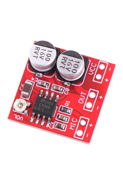 Choice DC 5V-12V LM386 Electret Microphone Power Amplifier Board Gain 200 Times Mic Amp