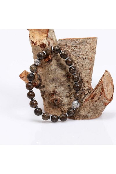 Taş Sandığı Jade and Hematite Stone Bracelet - 8 mm