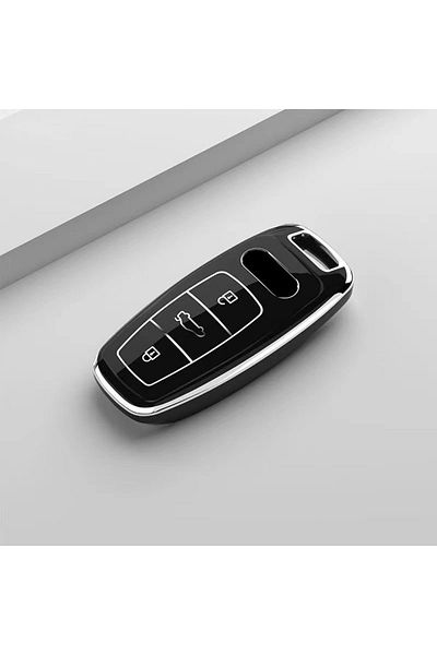 Choice Se Ad03 Black Soft Tpu Car Remote Key Case Cover Shell Fob For Audi A3 A4 B9 A6 A7 4k A8 E-tron Q5 Q